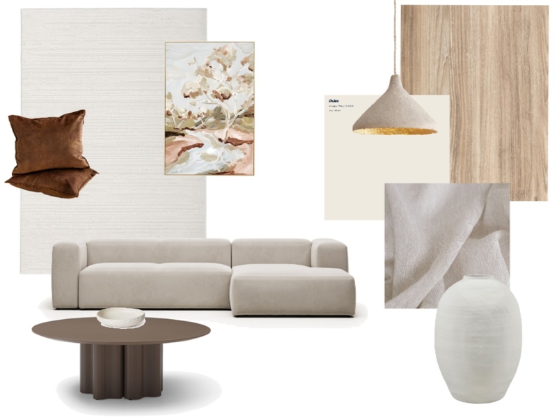 Warm Toned Neutral Living Room Mood Board by Muse Design Co Interior Design on Style Sourcebook