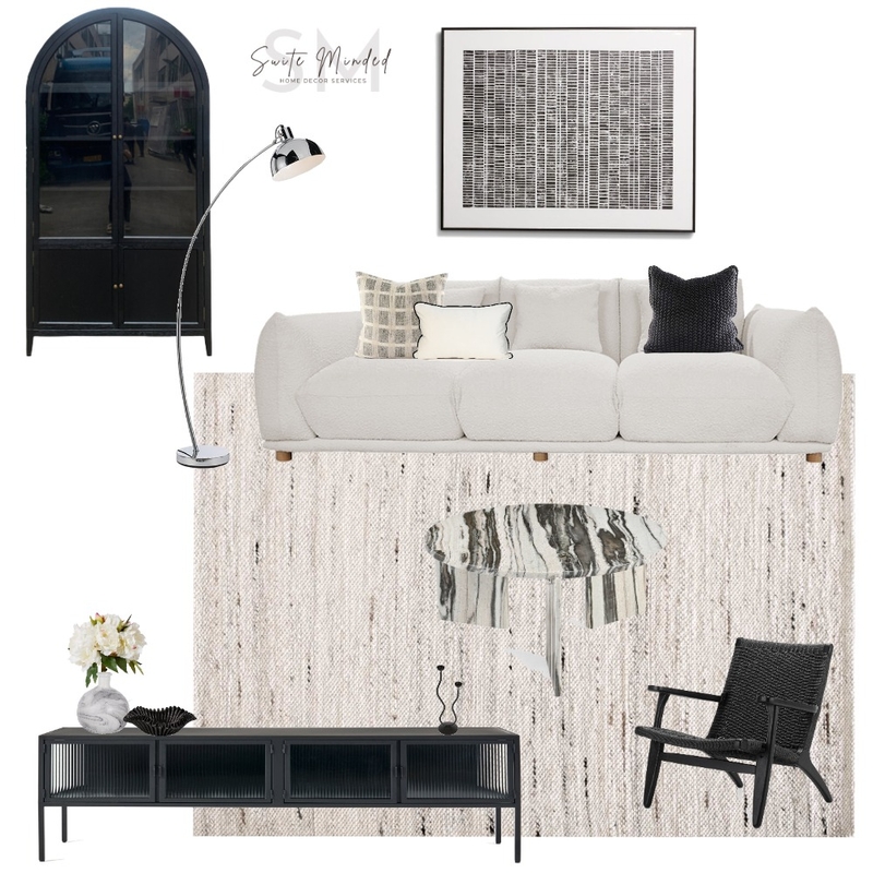 Living room in black and white Mood Board by Suite.Minded on Style Sourcebook