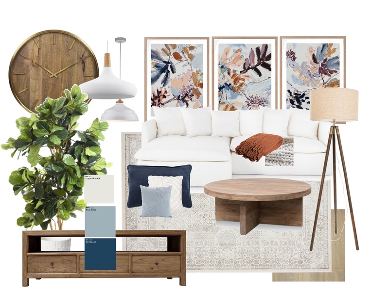 Modern Farmhouse Living Room Mood Board by TARASINTERIOR on Style Sourcebook