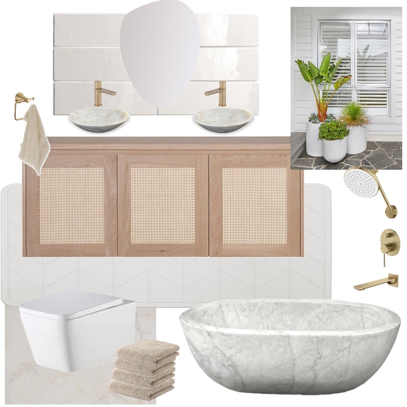 organic modern bathroom Mood Board by brianna sardinha on Style Sourcebook