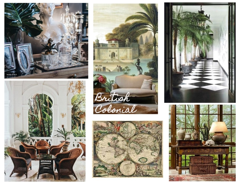 British Colonial Design Style Mood Board by lagreca on Style Sourcebook