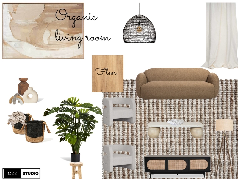 Organic Living room Mood Board by C22 Studio on Style Sourcebook