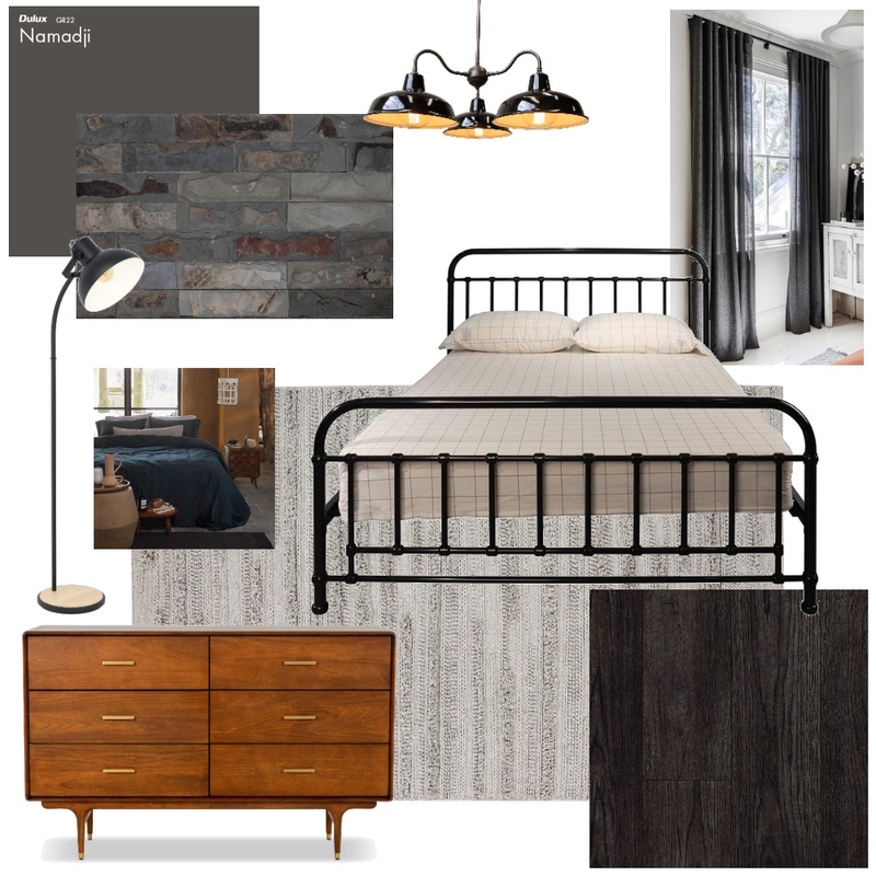 industrial bedroom Mood Board by brianna sardinha on Style Sourcebook