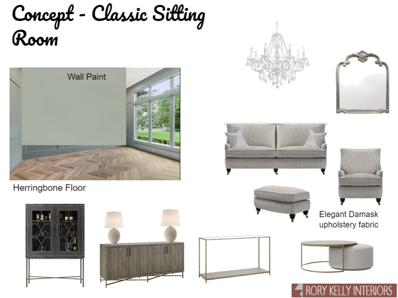 Concept # 1 Classic Sitting Room Mood Board by CarCallaghan on Style Sourcebook