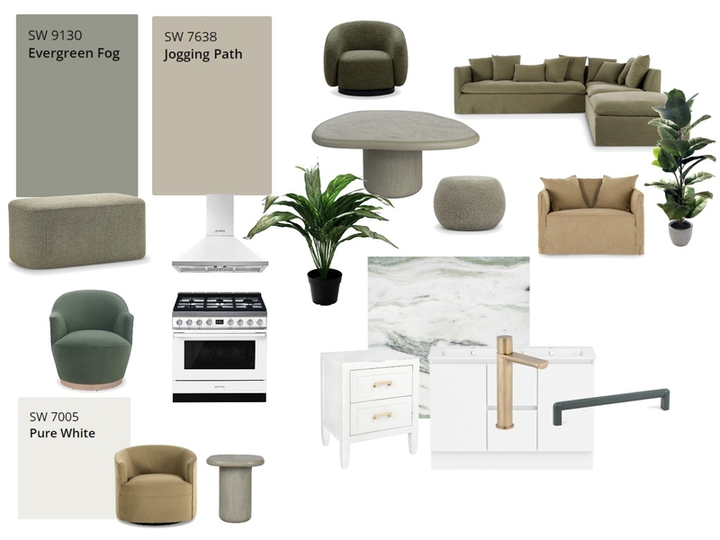 green monochrome Mood Board by kdisch on Style Sourcebook