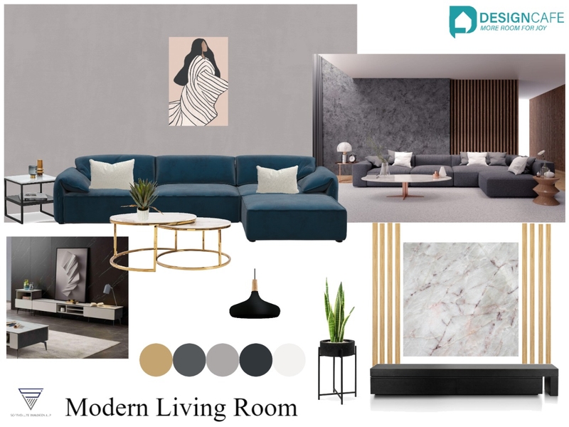 Modern Theme Living Room Mood Board by harshada on Style Sourcebook