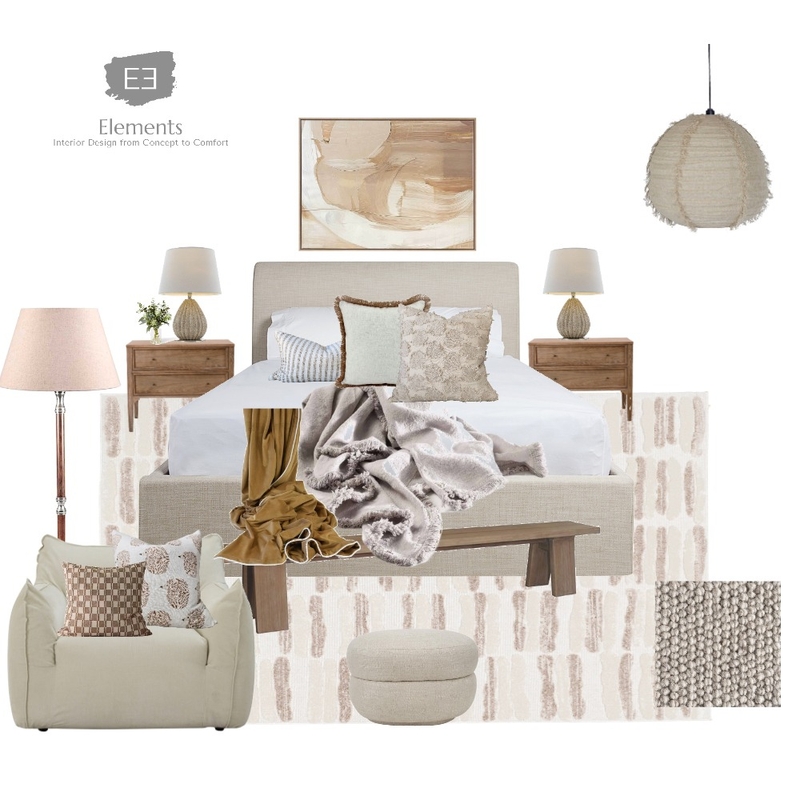 Bedroom Makeover Layering Neutrals Mood Board by Elements Interior Design Studio on Style Sourcebook