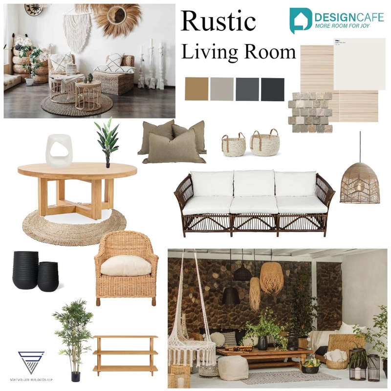 Rustic Living room Mood Board by harshada on Style Sourcebook