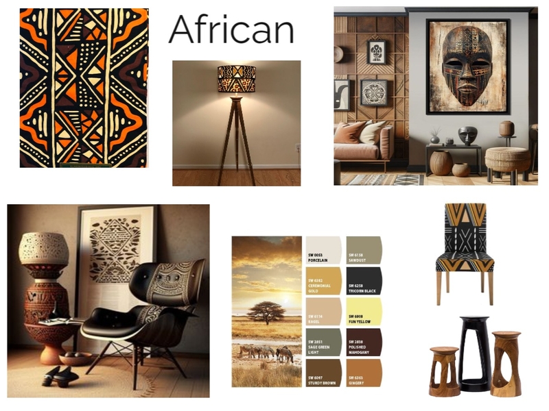 African Mood Board by Zaeem on Style Sourcebook