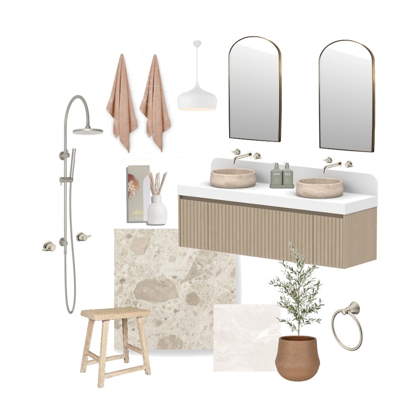 Modern Mediterranean Bathroom Mood Board by Eleanor Varcoe on Style Sourcebook