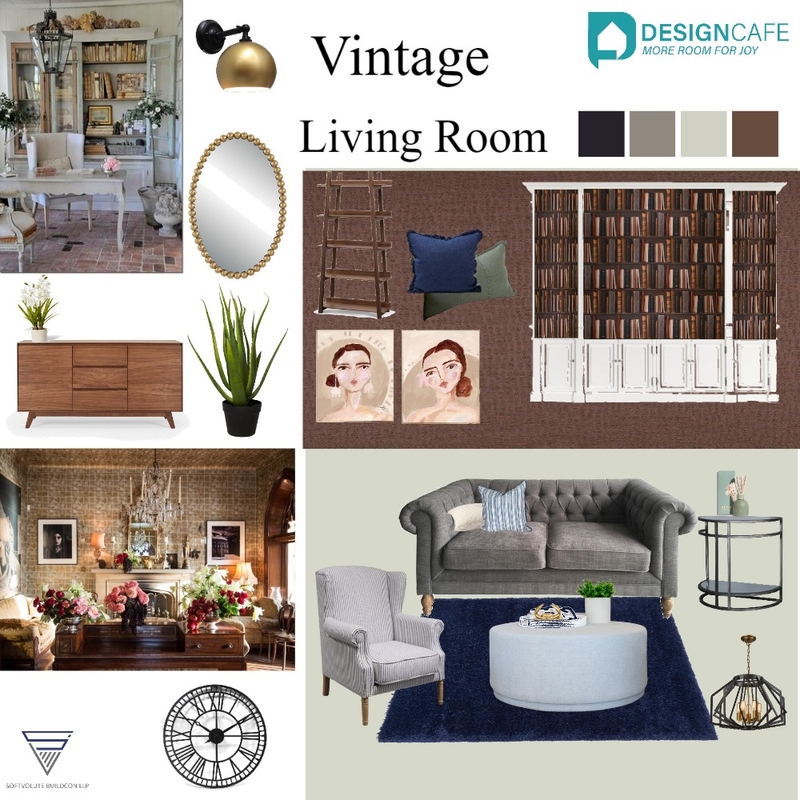 Vintage Theme Living Mood Board by harshada on Style Sourcebook