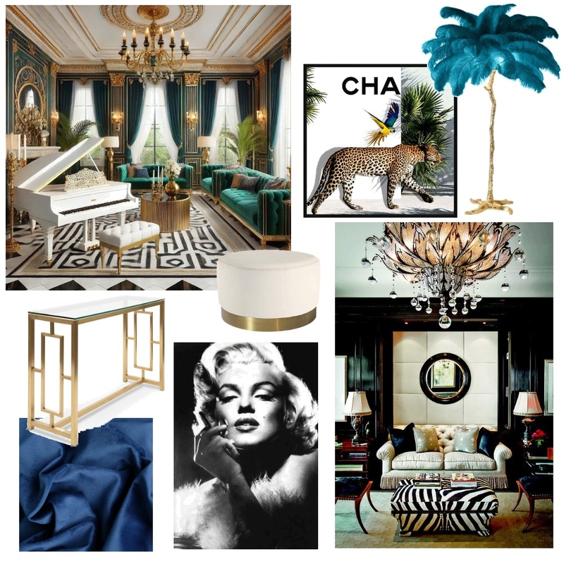 Hollywood Regency Mood Board by lagreca on Style Sourcebook