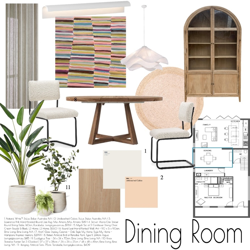 Dining Room - Sample Board Mood Board by erincolliver on Style Sourcebook