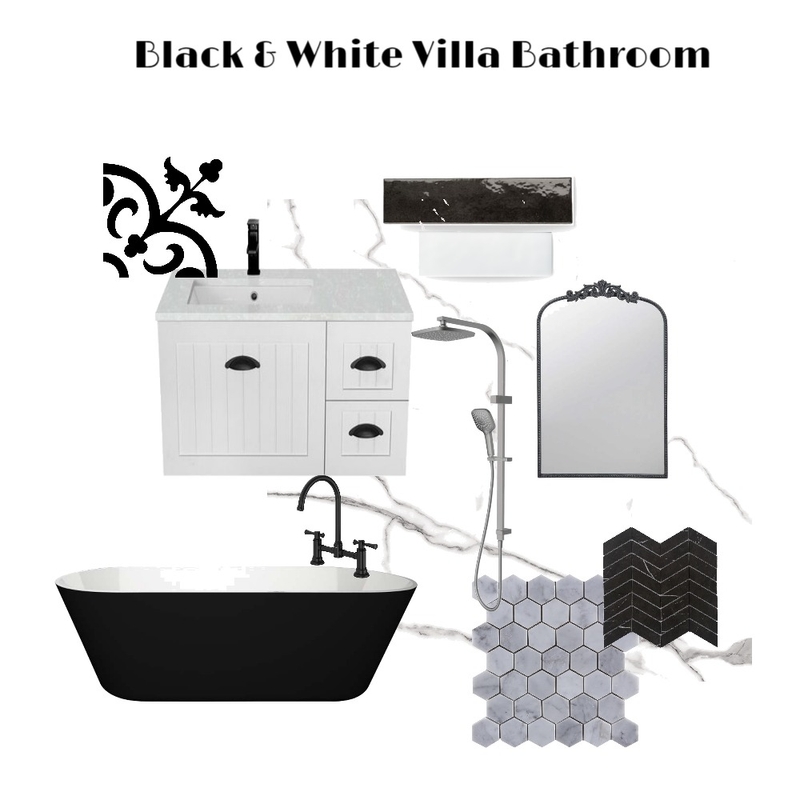 B&W Villa Bathroom Mood Board by hastings@tilewarehouse.co.nz on Style Sourcebook