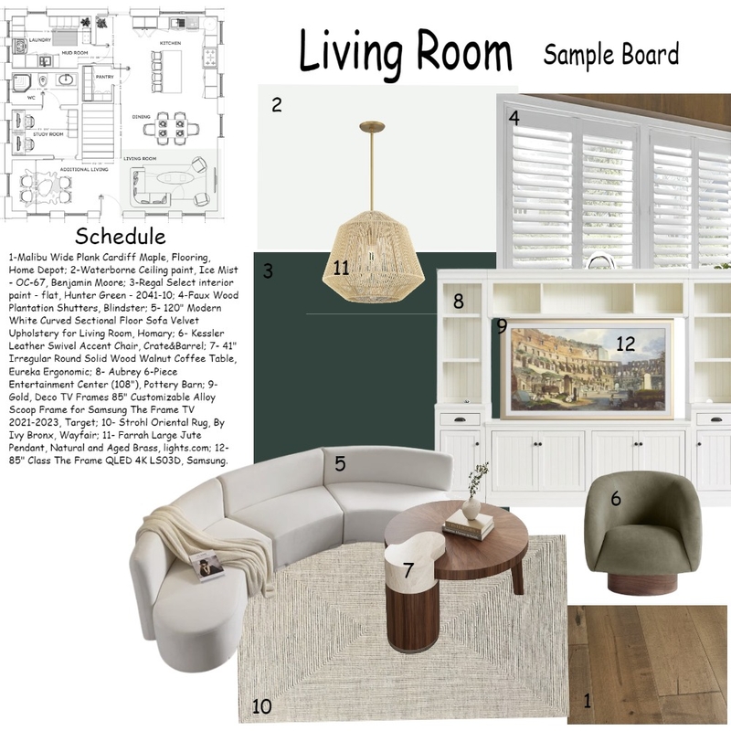 Living Room - Sample Board Mood Board by vitoriaminniti on Style Sourcebook