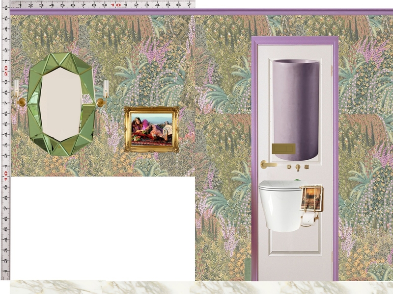 Powder Room Scale Design Green Mixer Taps Mood Board by dl2407 on Style Sourcebook