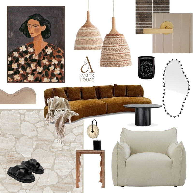 Warm Living Mood Board by STUDIO AVALYN on Style Sourcebook