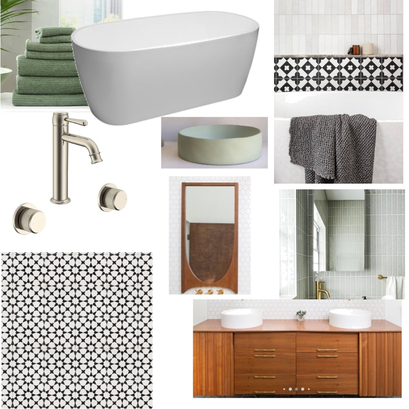 White Moroccan Tile & Sage Mood Board by Aslin on Style Sourcebook