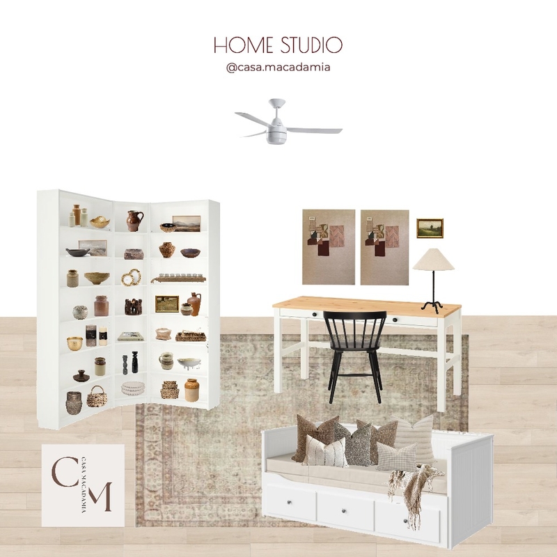 Home Studio - Black Spindle Chair Mood Board by Casa Macadamia on Style Sourcebook