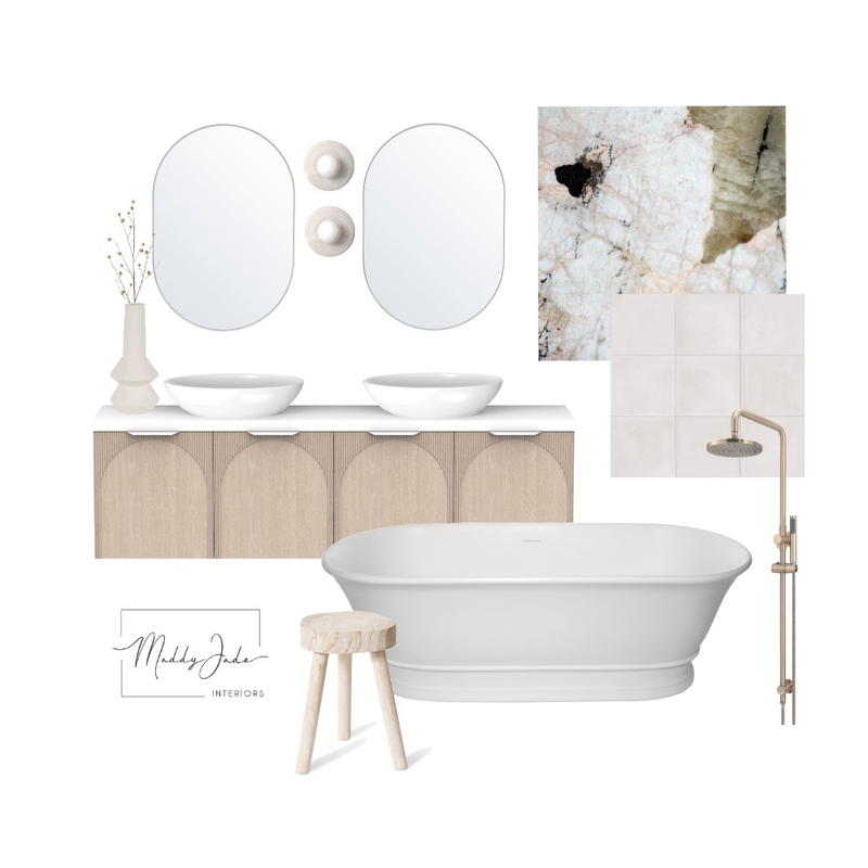 Champagne Gold Master Bathroom Mood Board by Maddy Jade Interiors on Style Sourcebook