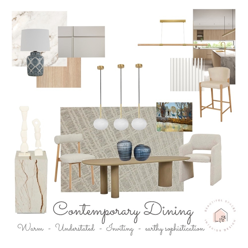 Riverton Drive Project - Contemporary Dining (Neutral) Mood Board by Beautiful Spaces Interior Design on Style Sourcebook