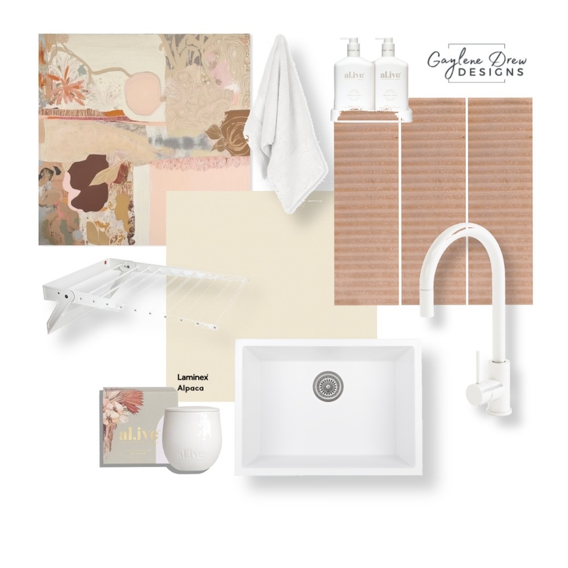 Earthy Laundry Mood Board by Gaylene Drew Designs on Style Sourcebook