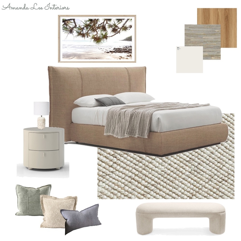 Contemporary Coastal Bedroom Mood Board by Amanda Lee Interiors on Style Sourcebook