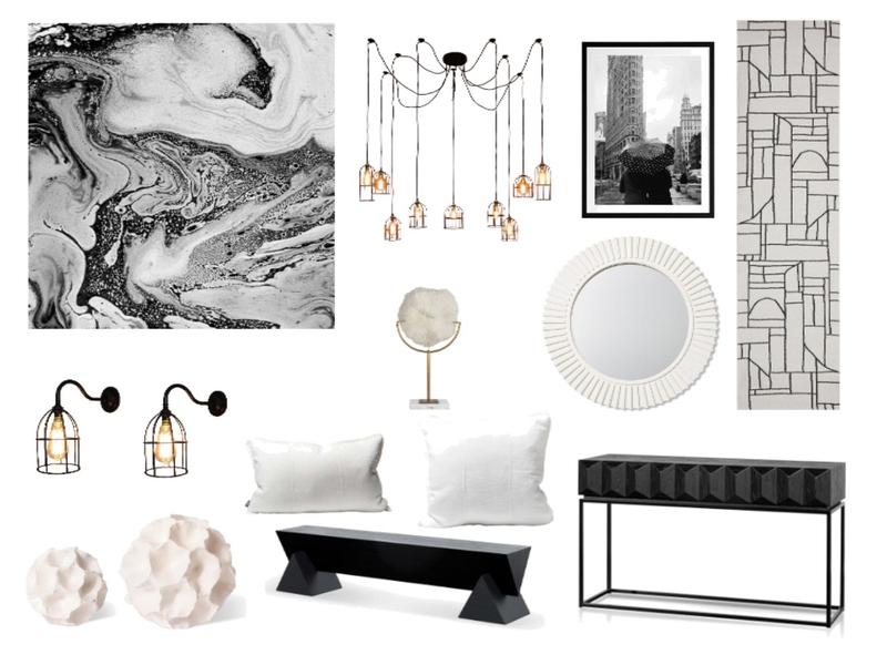 Monochrome Entry Hall Mood Board by Sterlingrose on Style Sourcebook