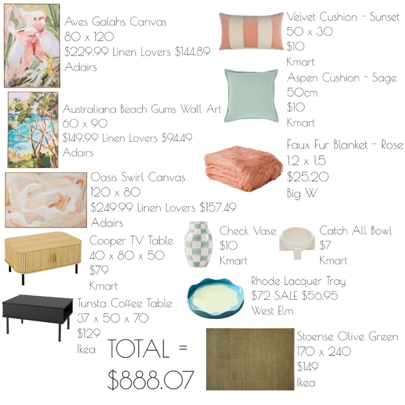 Emil Air BnB Living Room Prices Mood Board by Katelyn Scanlan on Style Sourcebook