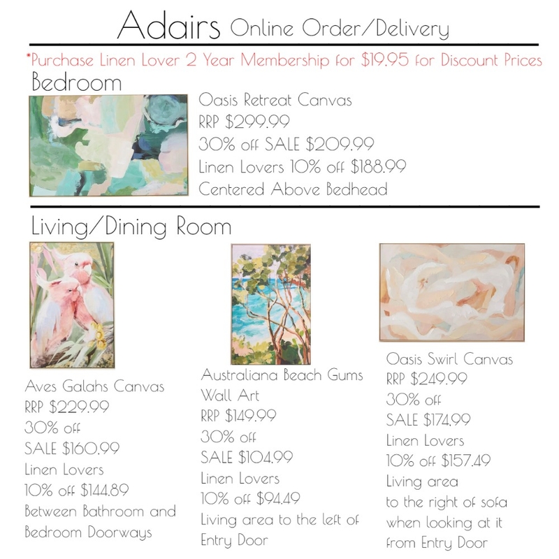 Emil Adairs Online Ordering and Delivery Art Mood Board by Katelyn Scanlan on Style Sourcebook