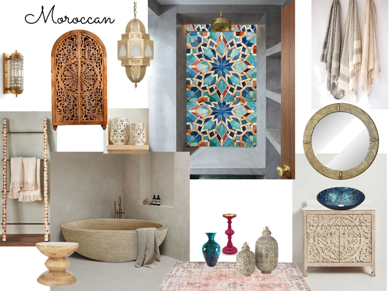 Moroccan Bathroom Mood Board by Faith & Fortune on Style Sourcebook