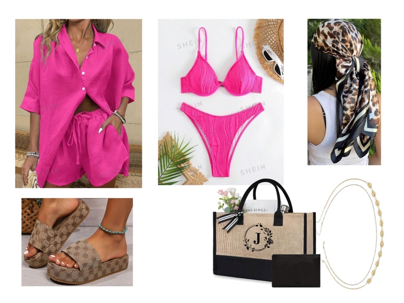 Miami Bachelorette - Pink Beach Option 1 Mood Board by doogiehowserr on Style Sourcebook