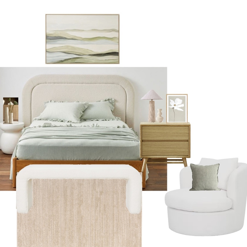 NEUTRAL GREEN GUEST BEDROOM Mood Board by CO__STYLERS on Style Sourcebook