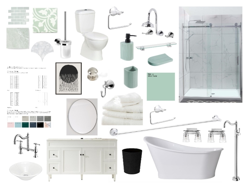 Mint Bathroom Mood Board by Sterlingrose on Style Sourcebook