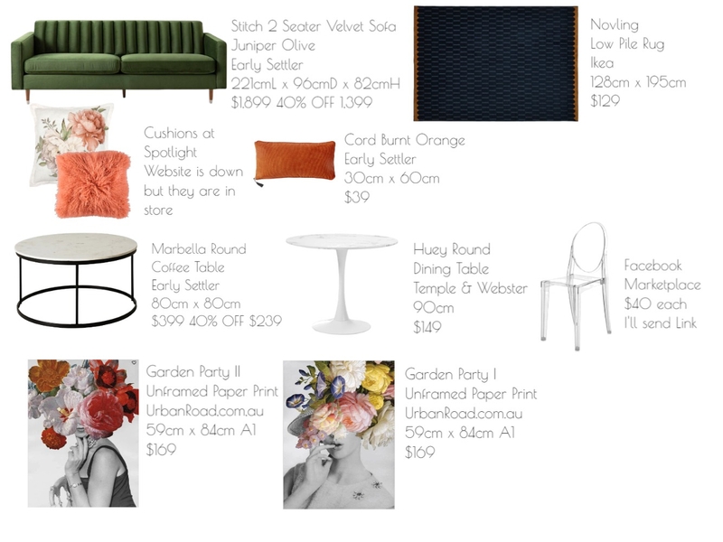 Emil Air BnB Hay St Living Room Mood Board by Katelyn Scanlan on Style Sourcebook