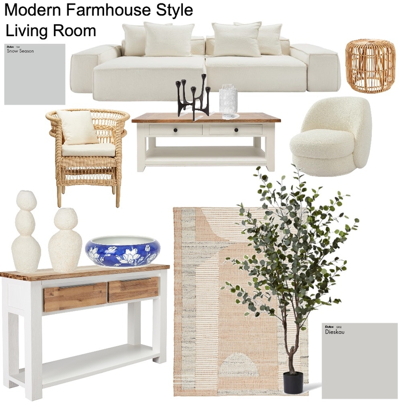 Modern Farm House Living Room Mood Board by Anh Vu on Style Sourcebook