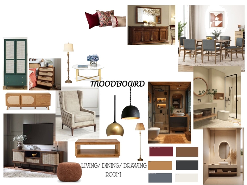 LIVING/DINING/DRAWING WASHROOM Mood Board by Dia Gandhi on Style Sourcebook