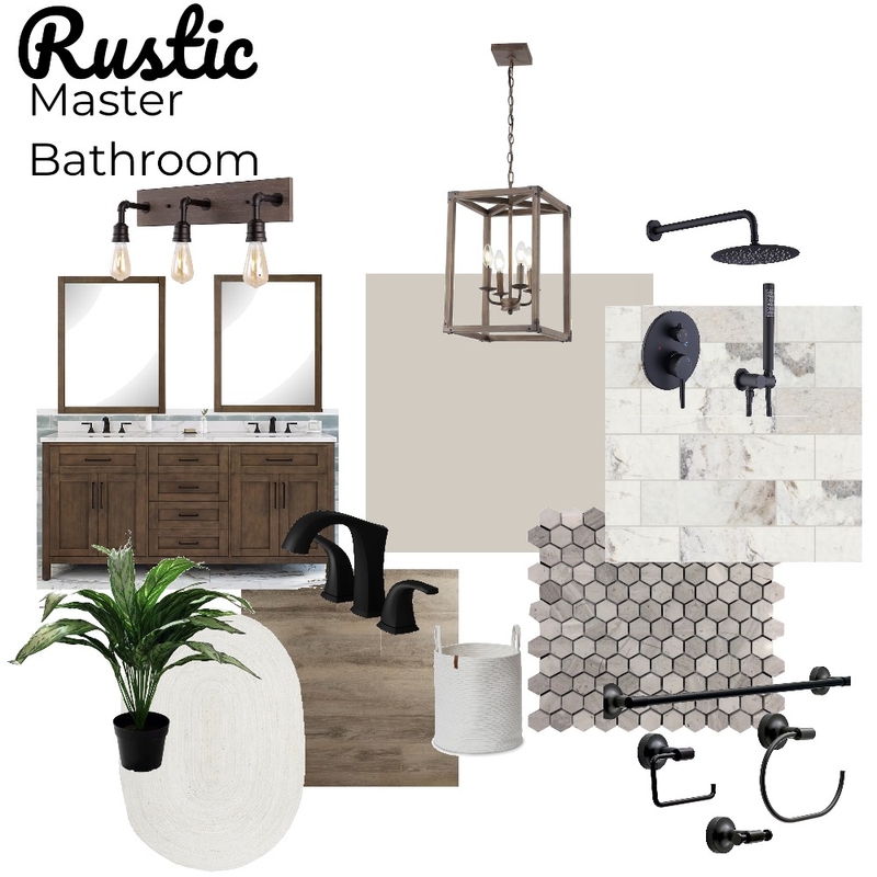 Rustic master bath Mood Board by Stephsdesignbook on Style Sourcebook