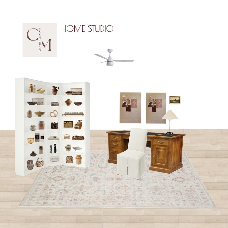 Home Studio - Bergmund Chair, Light rug, Vintage Desk Mood Board by Casa Macadamia on Style Sourcebook