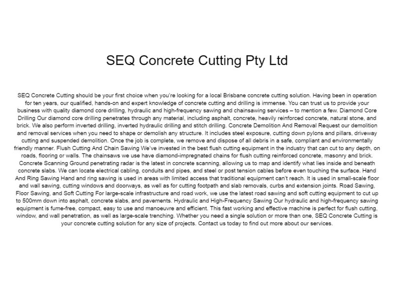 SEQ Concrete Cutting Pty Ltd Mood Board by SEQ Concrete Cutting Pty Ltd on Style Sourcebook