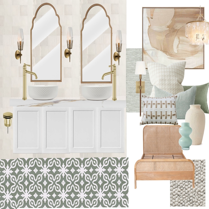 Sage bath and bedroom retreat Mood Board by MiraDesigns on Style Sourcebook