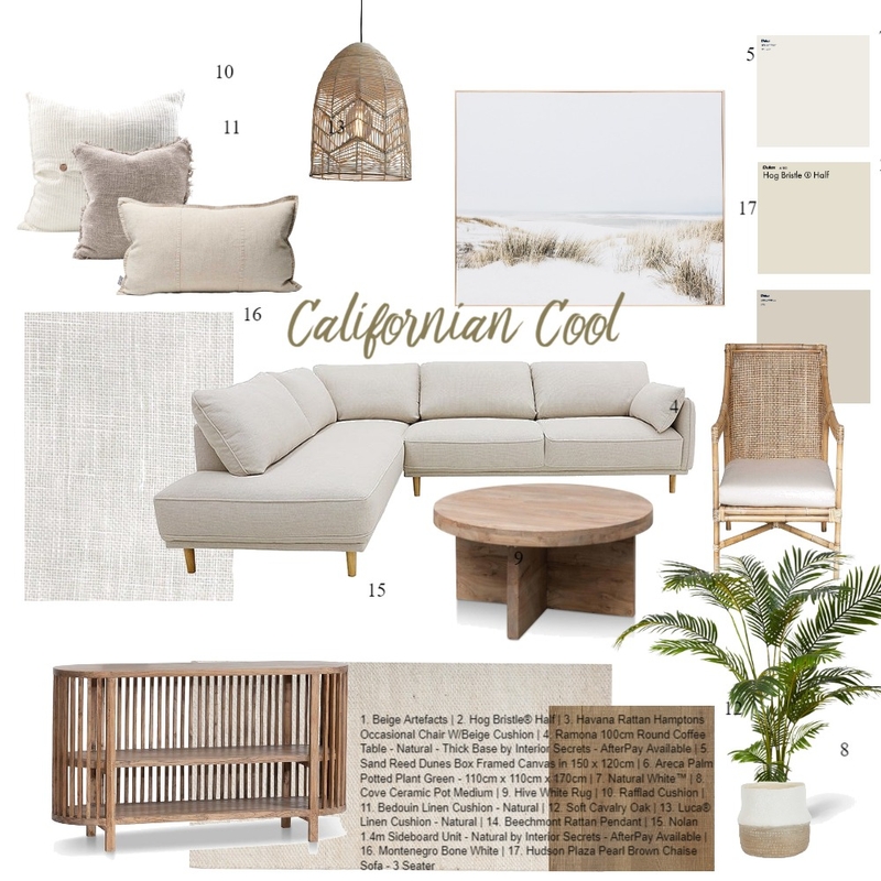 Californian Cool Mood Board by Rachelhinitt on Style Sourcebook