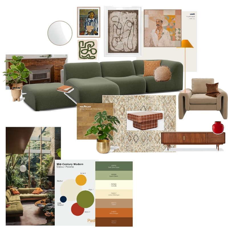 Living Room - MCM Mood Board by Narene on Style Sourcebook