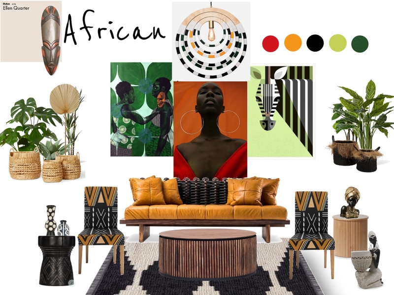 African living room Mood Board by Faith & Fortune on Style Sourcebook