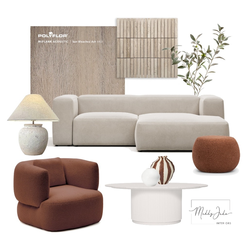 Contemporary Ochre Living Room Mood Board by Maddy Jade Interiors on Style Sourcebook