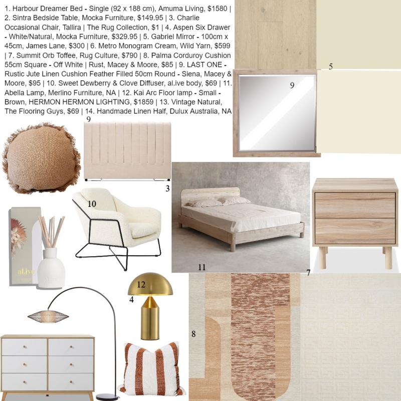 bedroom light style Mood Board by tayabattin on Style Sourcebook