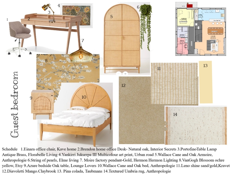 guest bedroom sample board Mood Board by mehak dada on Style Sourcebook