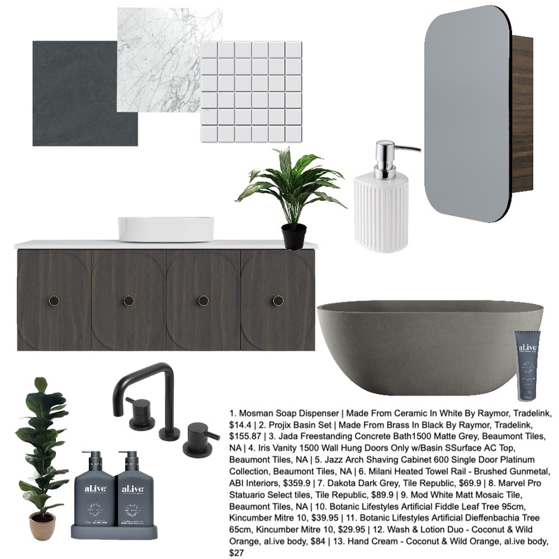 Modern Bathroom Mood Board by Fin0011 on Style Sourcebook