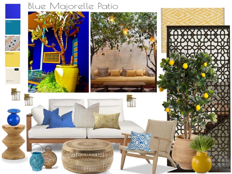 Blue Majorelle Patio Mood Board by MAR Interior Design on Style Sourcebook