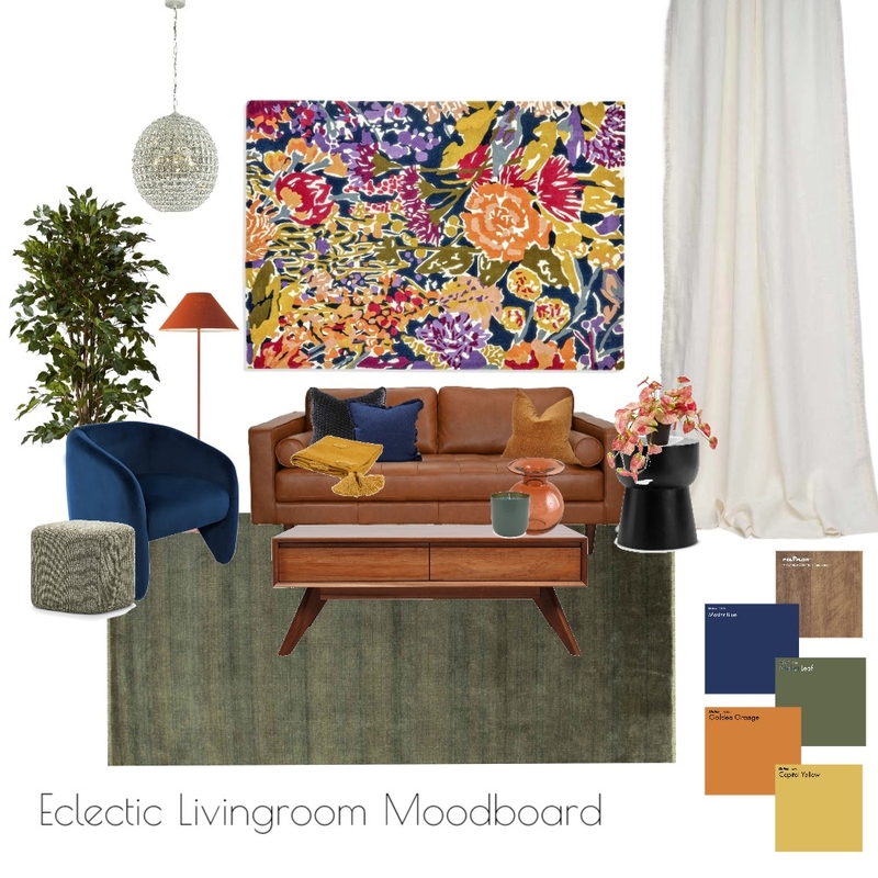 Eclectic livingroom Mood Board by Ellie Zeinert on Style Sourcebook